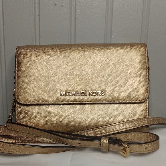 Michael Kors Golden Crossbody Purse - Picture 13 of 13